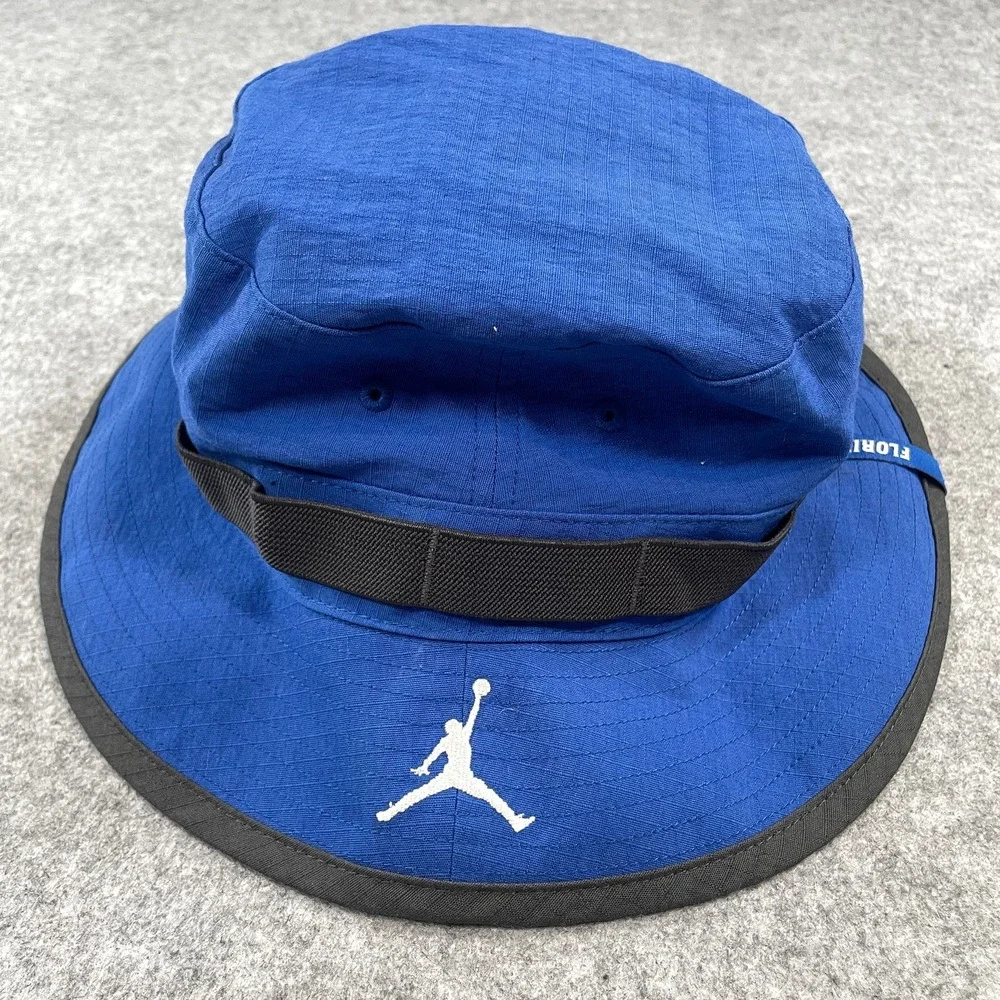 Jordan Mens Florida Gators Bucket Hat OS Blue Dri-FIT Ripstop Boonie Hat